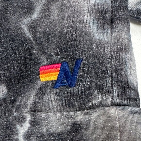 Aviator Nation Black Tie-Dye Sweatshirt with Pink Lightning Bolt - Picture 3 of 5